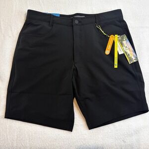 Kyodan Golf Shorts Mens 32 Black UPF 50+ Active Performance 9 Inseam 32